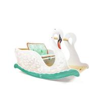 Детска дървена люлка 2в1 Hape, Лебед