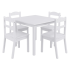 Детска дървена маса с 4 столчета Ginger Home, Бяла
