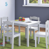 Детска дървена маса с 4 столчета Ginger Home, Бяла