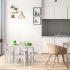 Детска дървена маса с 4 столчета Ginger Home, Бяла