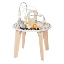 Детска дървена образователна маса с лабиринт и мъниста Ginger Home