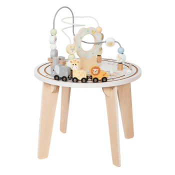 Детска дървена образователна маса с лабиринт и мъниста Ginger Home