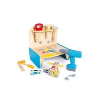 Детска дървена работна маса с инструменти Hape, 51 части