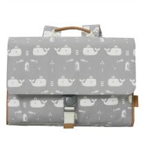 Детска раница тип пощальонска Fresk Whale dawn gray