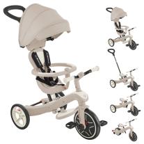 Детска сгъваема триколка 4 в 1 Globber Explorer Trike Ecologic, Кокос