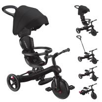 Детска сгъваема триколка със сенник 4 в 1 Globber Explorer Trike Black