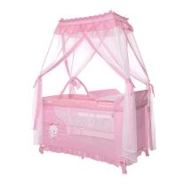 Детска сгъваема кошара на 2 нива Lorelli - Magic sleep, Ballerina bear, Mellow rose