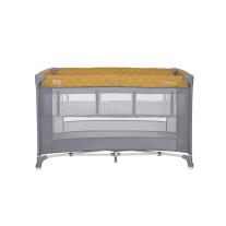 Детска сгъваема кошара на 2 нива Lorelli - Torino, Lemon curry floral