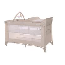 Детска сгъваема кошара на 2 нива Lorelli - Torino Plus, Fog striped elements