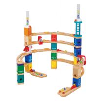 Детски дървен комплект с писта и топчета Hape, Quadrilla: Усъвършенствано кодиране