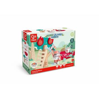 Детски дървен комплект за игра Hape, Спасителна служба, 17 части
