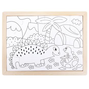 Детски дървен пъзел Hape, Динозаври