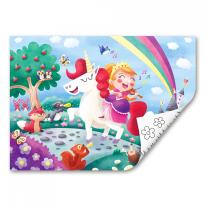 Детски дървен пъзел Hape, Еднорог и приятели