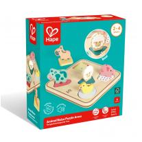 Детски дървен звуков пъзел Hape, Животни
