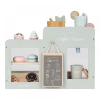 Детски дървен кафе кът със сладкиши и аксесоари Little Dutch