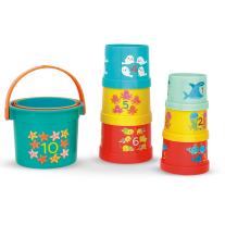 Детски кофички за подреждане Battat, 10 броя