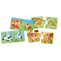 Детски образователен пъзел Hape, Семейства животни, 36 части