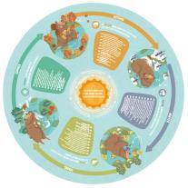 Детски образователен пъзел за под Hape, Четири сезона