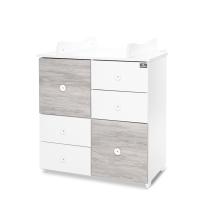 Детски шкаф Lorelli 2BOX - Бяло/Арт