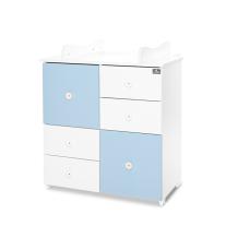 Детски шкаф Lorelli 2BOX - Бяло/Baby Blue