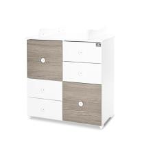 Детски шкаф Lorelli 2BOX - Бяло/Кафе