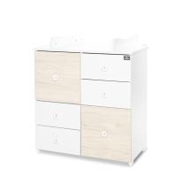 Детски шкаф Lorelli 2BOX - Бяло/Светъл дъб