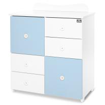 Детски шкаф Lorelli New - Бял/Baby Blue