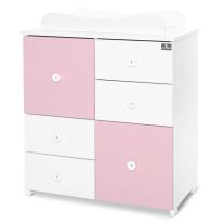 Детски шкаф Lorelli New - Бял/Orchid Pink