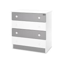 Детски скрин Lorelli New, Бял/Stone Grey