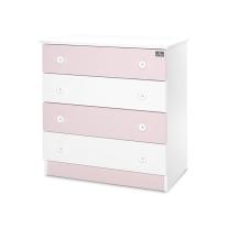 Детски скрин Lorelli New, Бяло/Orchid Pink