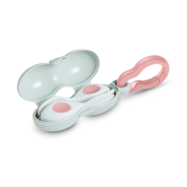 Иновативен сет прибори за хранене за бебета над 6 месеца Doddl, светло розов