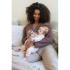 Пелена за кърмене Doomoo със силиконов ринг Mom n Play Tetra Almond