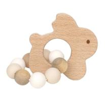 Дървена чесалка BamBam Eco Friendly, Зайче