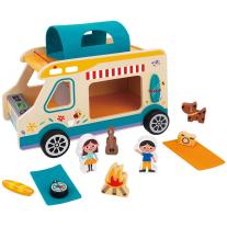 Дървен кемпер, с фигури и аксесоари Tooky Toy