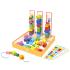 Дървена игра за нанизване с цветове и форми Tooky Toy