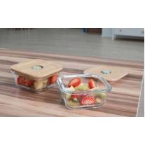 Eco комплект стъклени контейнери Miniland - Жабка, 2 х 210 ml