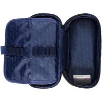 Елипсовиден ученически несесер Astra Head - 3D, син, AC5 maxi, 1 цип