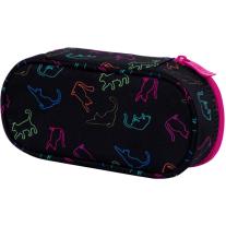 Елипсовиден ученически несесер Astra Head - Котешка любов, 1 цип