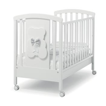 Дървено легло Erbesi DUDU White Grey