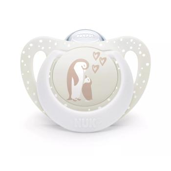 Силиконови залъгалки NUK 0-6 мес., 2 бр., Пингвин/Жираф
