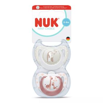 Силиконови залъгалки NUK 0-6 мес., 2 бр., Пингвин/Жираф