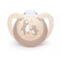 Силиконови залъгалки NUK -0-6 месеца, 2 бр., Мечка/Водно конче