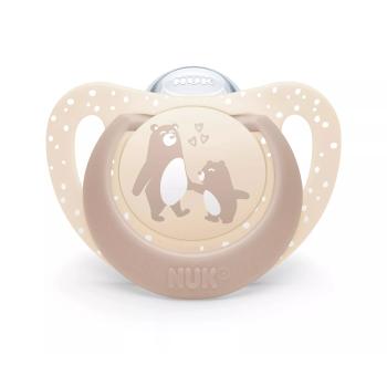 Силиконови залъгалки NUK -0-6 месеца, 2 бр., Мечка/Водно конче