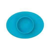 Обучителна силиконова купа с вградена вакуумна подлжка Ezpz 4 + месеца Tiny Bowl Blue