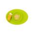 Обучителна силиконова купа с вградена вакуумна подлжка Ezpz 4 + месеца Tiny Bowl Lime