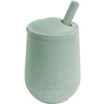 Обучителна чаша със сламка Ezpz 12+ месеца Mini Cup Sage