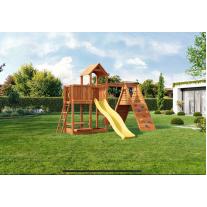 Дървена детска площадка с пързалка и люлки Fungoo FLUPPI 