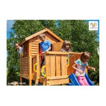 Дървена детска площадка с пързалка и люлки Fungoo MyHouse + Spider