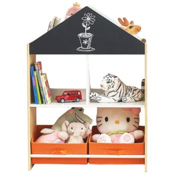 Детскa eтажерка Gingerhome за играчки и книжки с черна дъска за писане