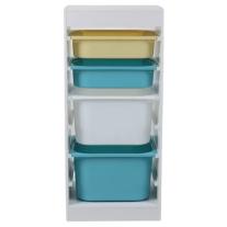 Етажерка с кутии за играчки Ginger Home Бяла